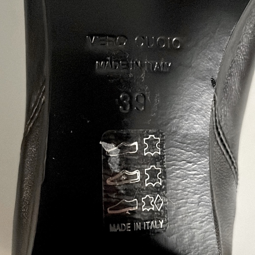 Black Leather Ankle Boots 8.5 - Picture 7 of 9